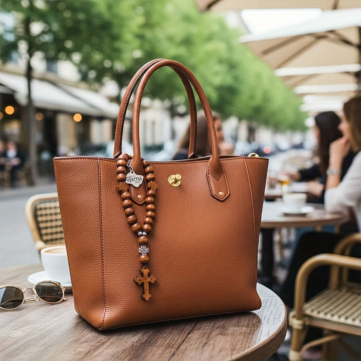 Christianartworkshop Faithful Journey Wooden Cross Car Pendant: Drive with God's Peace - image 4