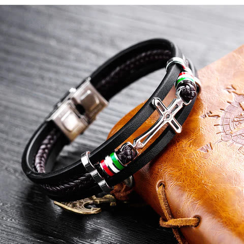 Christianartworkshop Cross Leather Bracelet: Rugged Faith & Stylish Devotion for Daily Wear - image 5