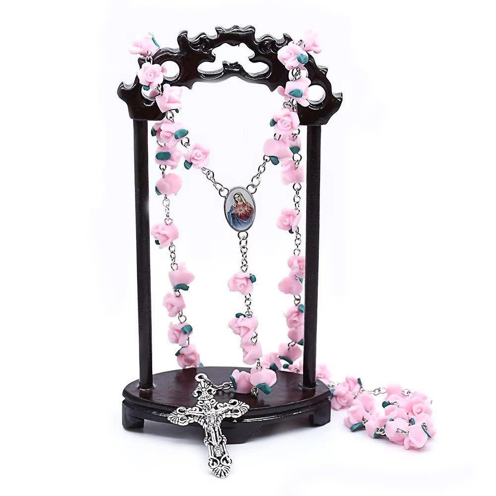 Christianartworkshop Soft Clay Rose Rosary: Floral Devotion & Handcrafted Spiritual Connection - image 17