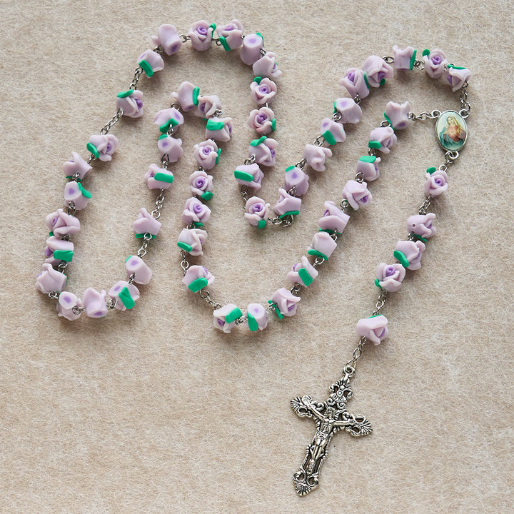 Christianartworkshop Soft Clay Rose Rosary: Floral Devotion & Handcrafted Spiritual Connection - image 12