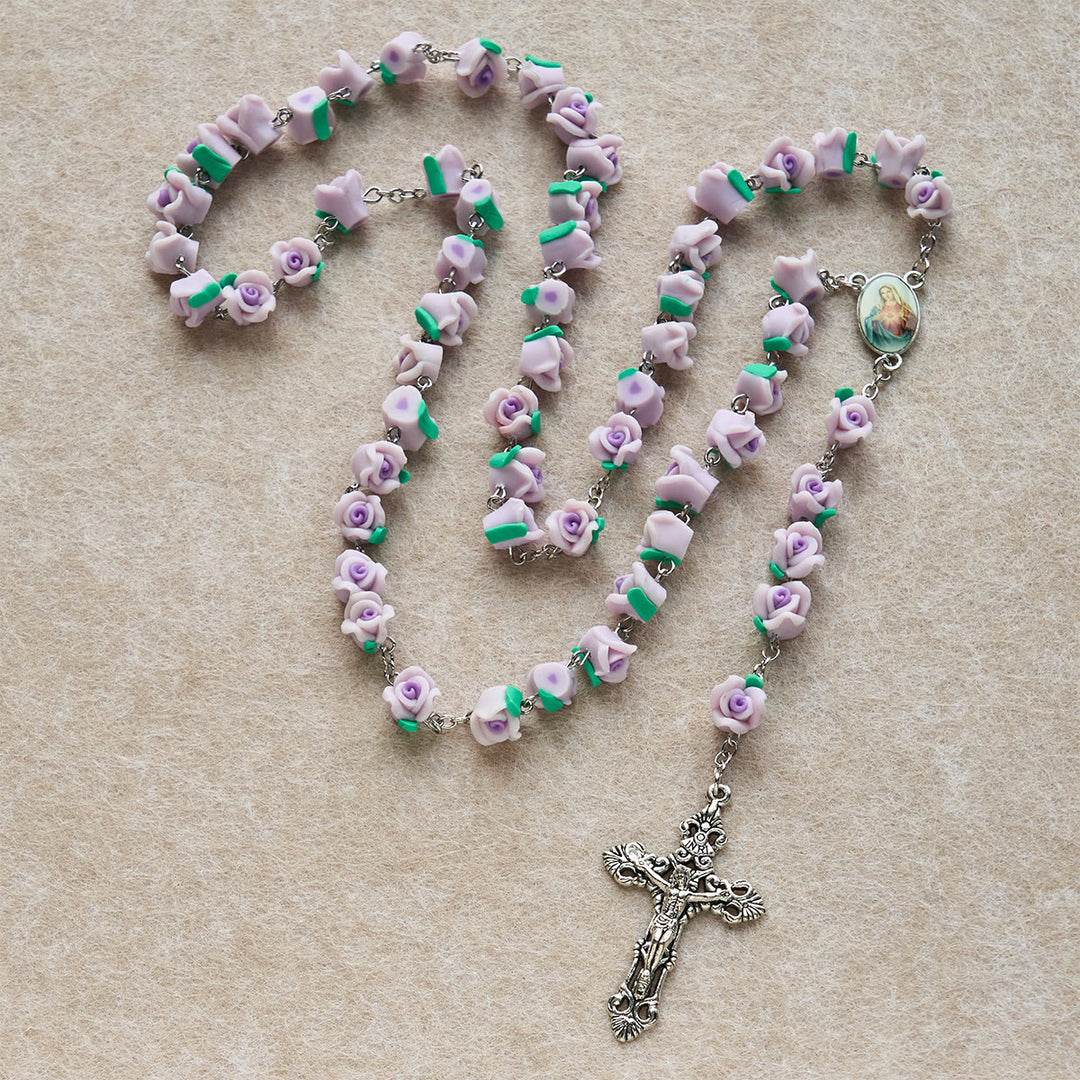Christianartworkshop Soft Clay Rose Rosary: Floral Devotion & Handcrafted Spiritual Connection - image 11