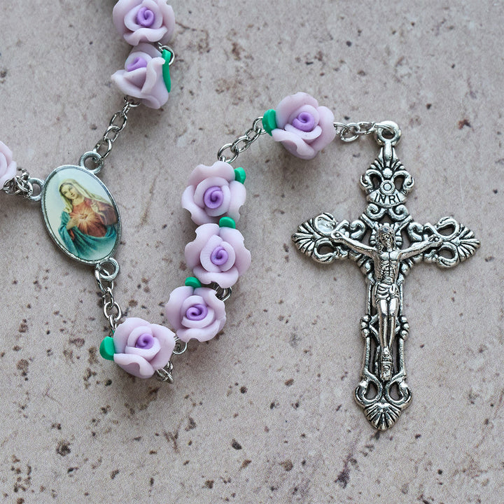 Christianartworkshop Soft Clay Rose Rosary: Floral Devotion & Handcrafted Spiritual Connection - image 15