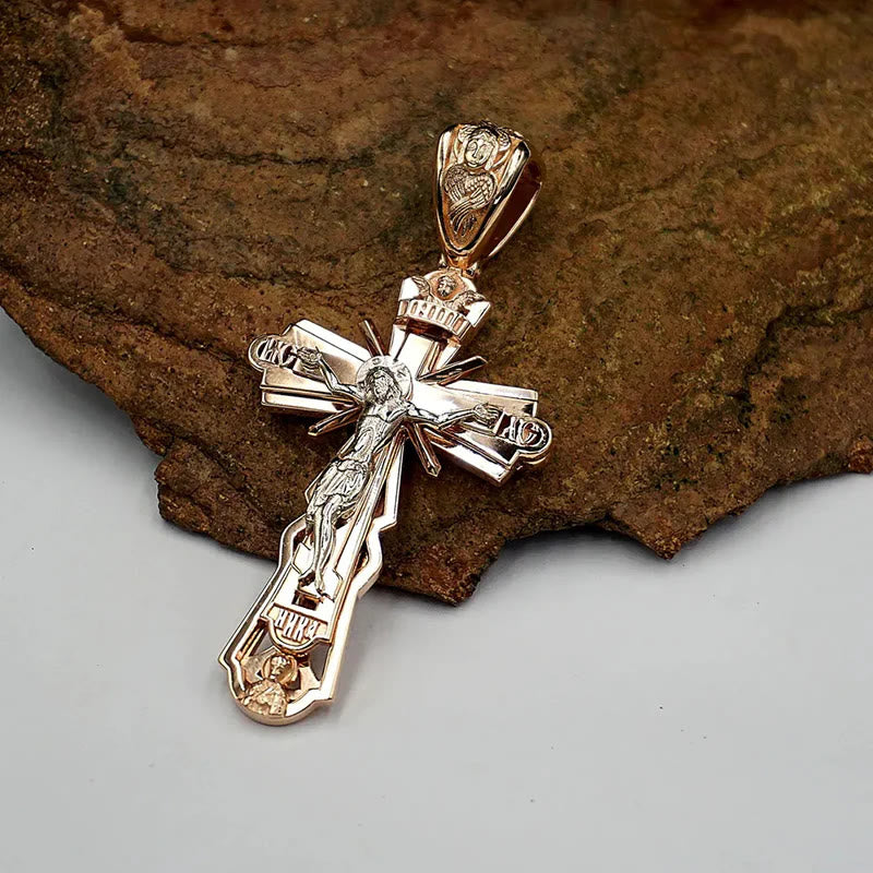 Christianartworkshop Christian Cross Necklace: Sacrificial Story & Timeless Adornment - Rosegold - 70cm - image 2