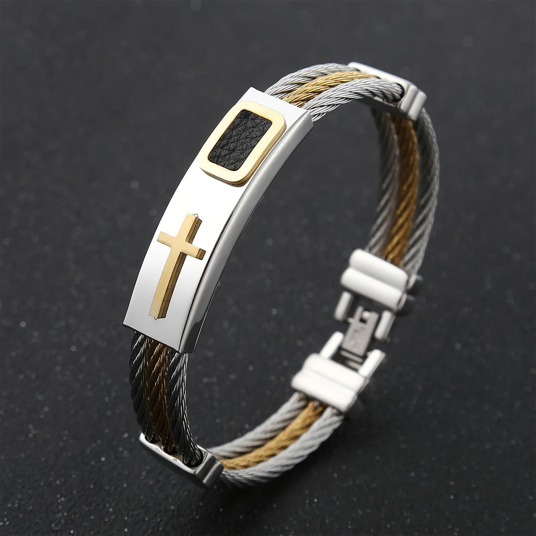 Christianartworkshop Multicolor Cross Cable Bracelet: Faith-Driven Style & Enduring Devotion - image 0