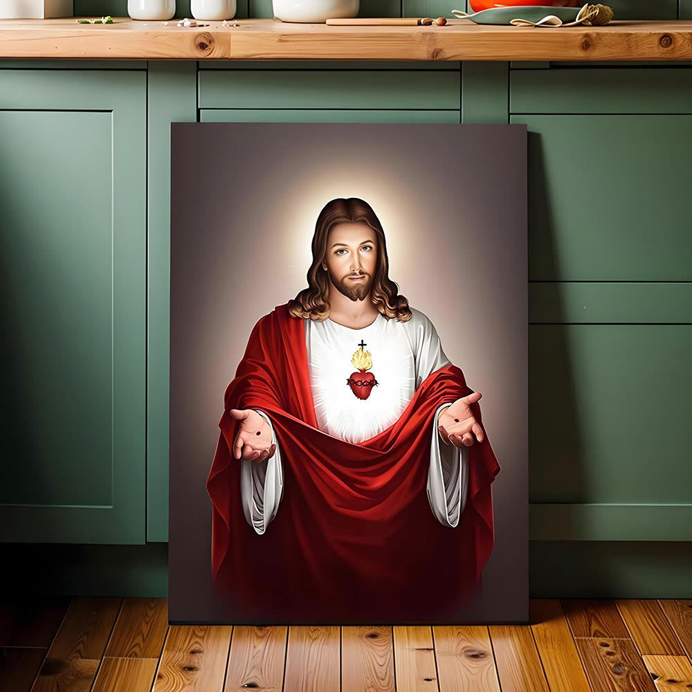 Christianartworkshop Sacred Jesus Heart Wall Art Prints: Spiritual Warmth for Believing Homes - image 1