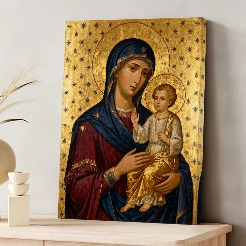 Christianartworkshop Madonna and Child Art Canvas: Maternal Grace & Heavenly Devotion - image 3