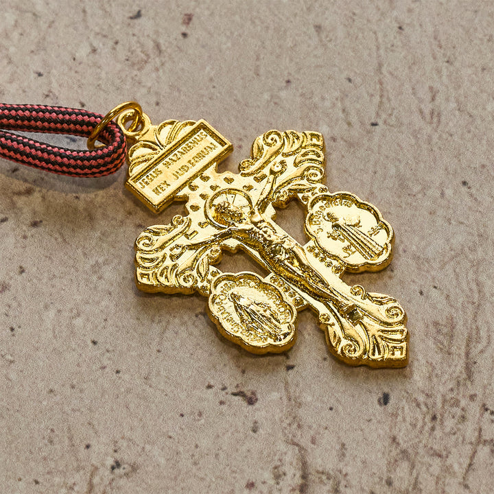 Christianartworkshop Bronze -Tone Beads Rosary with Pardon Cross & St. Benedict Accents - image 8
