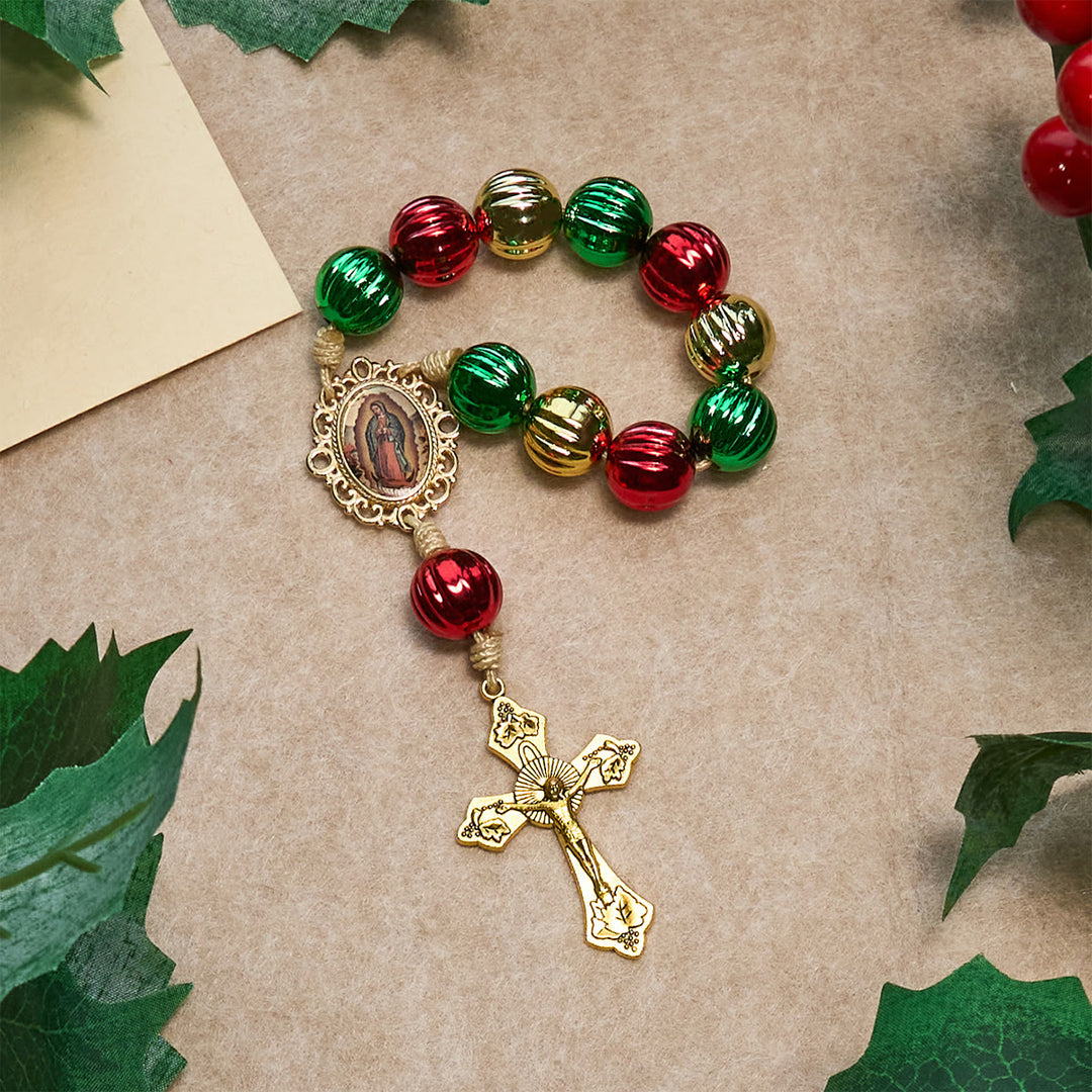 Christianartworkshop Christmas Pocket Rosary & Car Charm: Devotion & Festive Grace - image 4