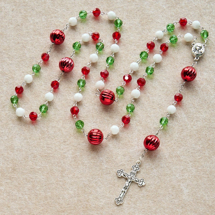 Christianartworkshop Christmas Gift: Faithful Celebration & Heavenly Bond Crystal Rosary with Cross - image 10