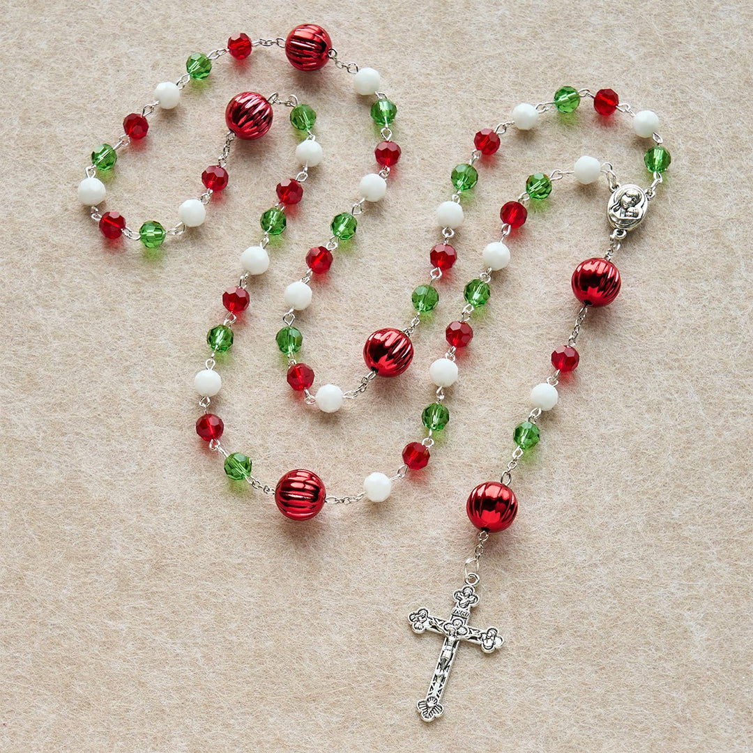 Christianartworkshop Christmas Gift: Faithful Celebration & Heavenly Bond Crystal Rosary with Cross - image 9