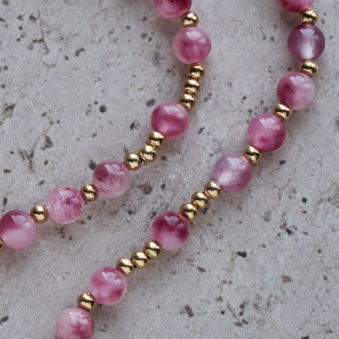 Christianartworkshop Rose Red Agate Bead Rosary Bracelet: Devotion & Heavenly Elegance - image 7