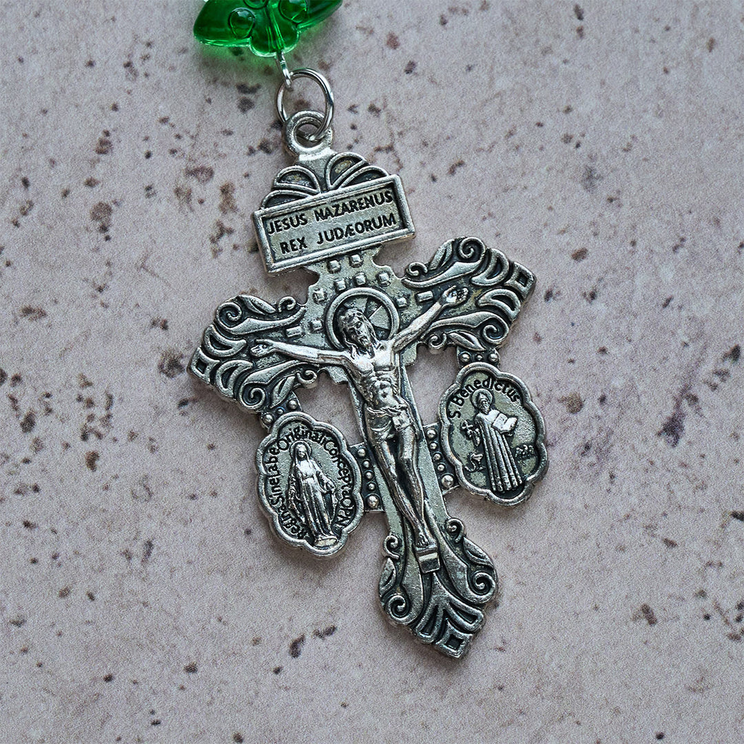 Christianartworkshop Blessed Christmas Tree Rosary with Crystal Butterfly Beads - image 10