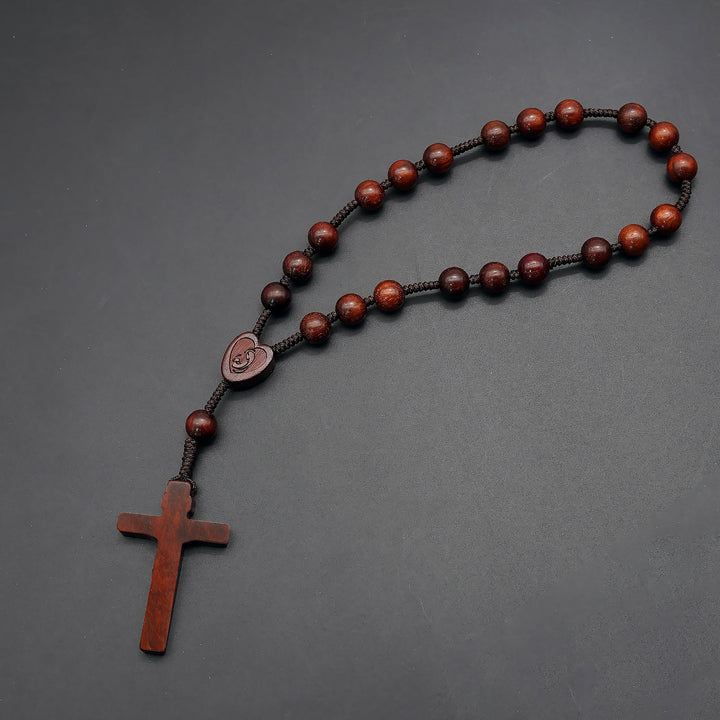 Christianartworkshop Red Sandalwood Pocket Rosary: Devotion & Earthy Solidity - image 2
