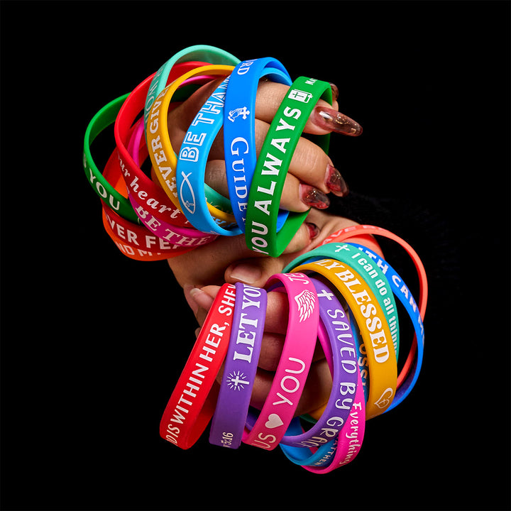 Christianartworkshop Scripture Silicone Bracelets: Faithful Reminders & Colorful Devotion - image 2