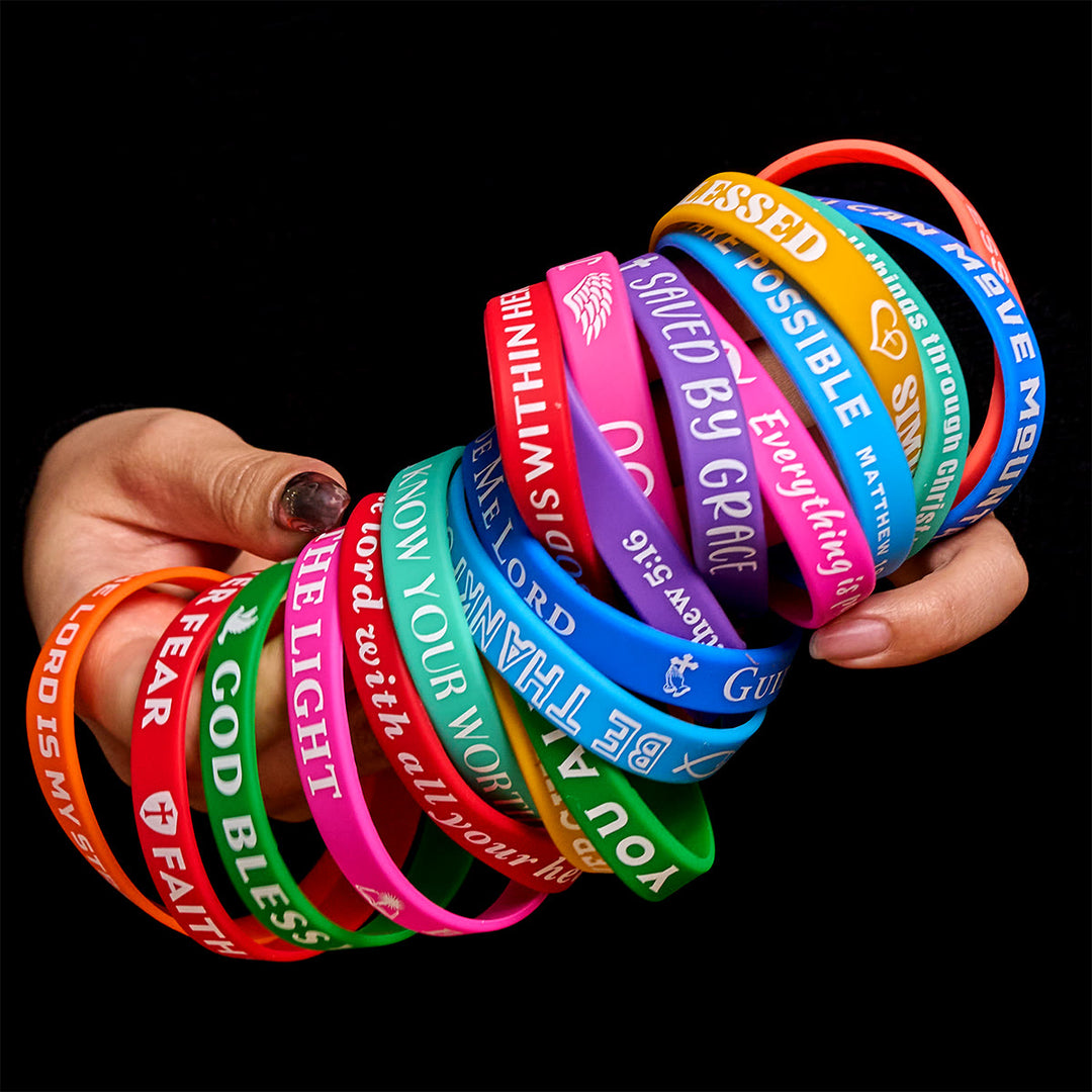 Christianartworkshop Scripture Silicone Bracelets: Faithful Reminders & Colorful Devotion - Silicone - image 0