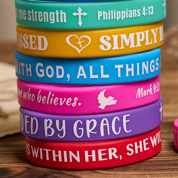 Christianartworkshop Scripture Silicone Bracelets: Faithful Reminders & Colorful Devotion - image 8