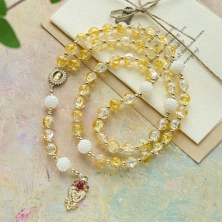 Christianartworkshop Glass Rosary with Our Lady of Guadalupe: Faithful Remembrance & Timeless Beauty - image 4