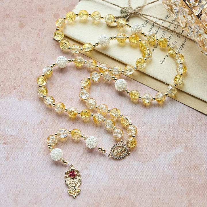 Christianartworkshop Glass Rosary with Our Lady of Guadalupe: Faithful Remembrance & Timeless Beauty - image 2