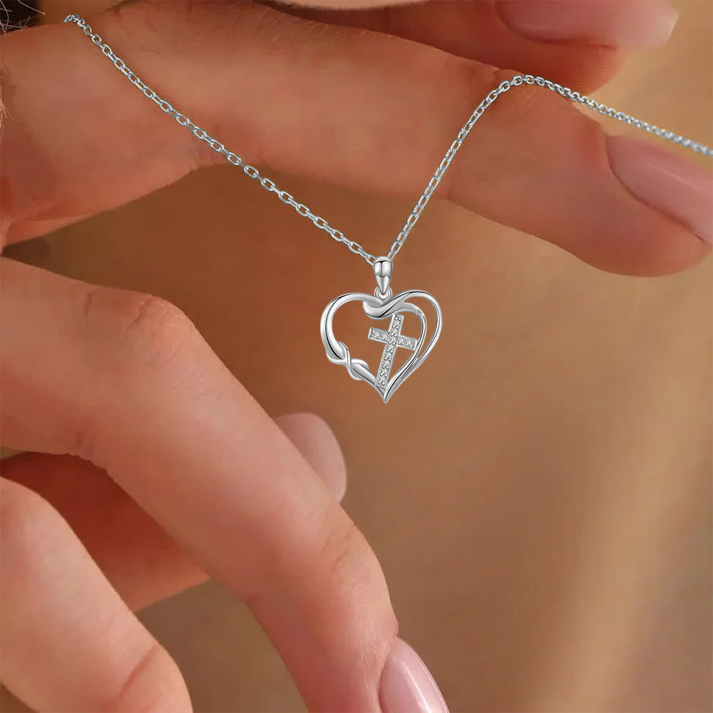 Christianartworkshop Heart & Cross Necklace: Devotion & Timeless Elegance - image 2