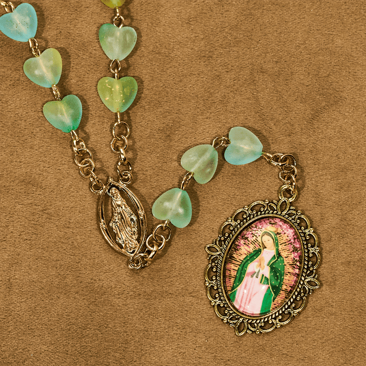 Christianartworkshop Green Heart & Butterfly Rosary, Bracelet: Devotion & Artful Spirituality - image 9