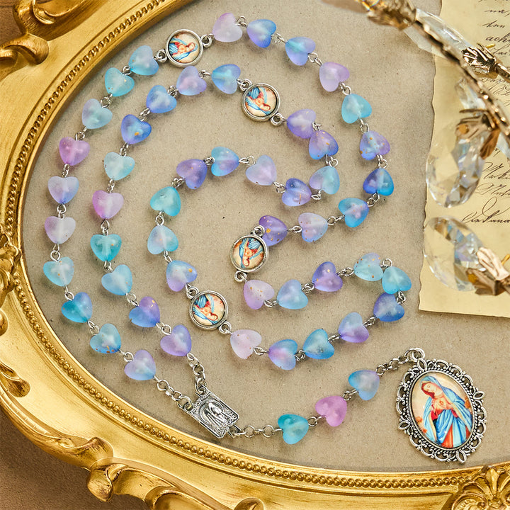 Christianartworkshop Blue Heart & Butterfly Rosary, Bracelet: Devotion & Artful Spirituality - image 4