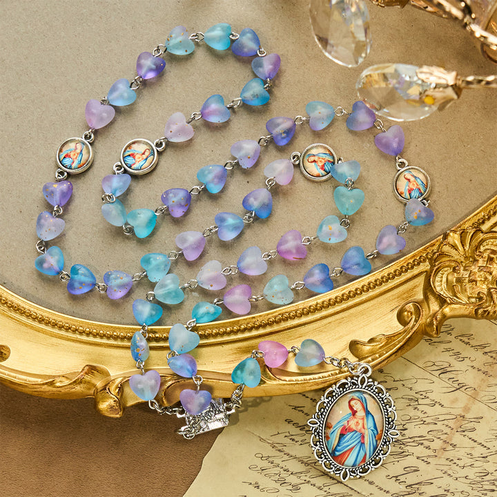 Christianartworkshop Blue Heart & Butterfly Rosary, Bracelet: Devotion & Artful Spirituality - image 3