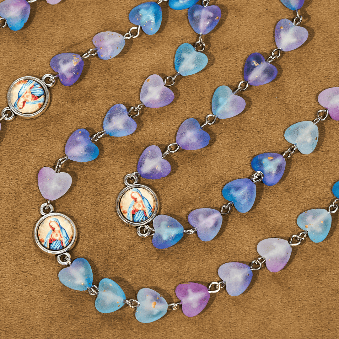 Christianartworkshop Blue Heart & Butterfly Rosary, Bracelet: Devotion & Artful Spirituality - image 6