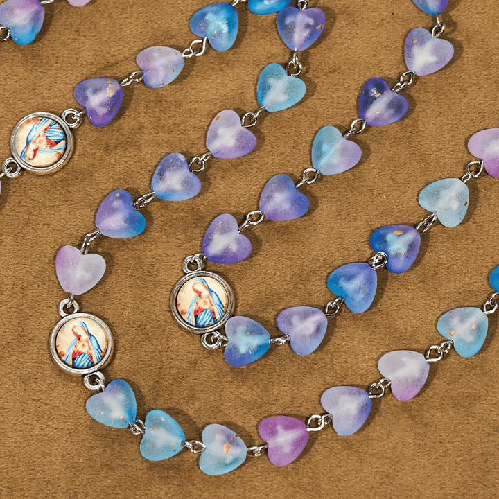 Christianartworkshop Blue Heart & Butterfly Rosary, Bracelet: Devotion & Artful Spirituality - image 6