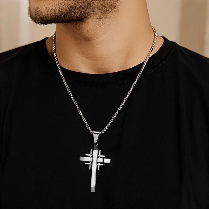 Christianartworkshop Geometric Cross Pendant Necklace: Modern Faith & Stylish Devotion - image 5