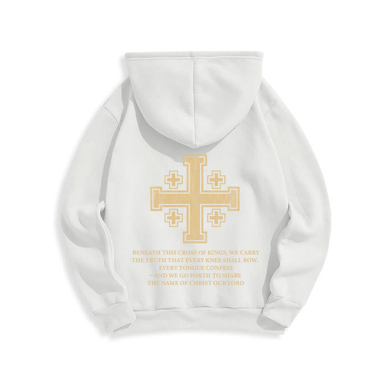 Christianartworkshop Cross of Kings Faith Statement Fleece Lined Polyester Hoodie - image 8