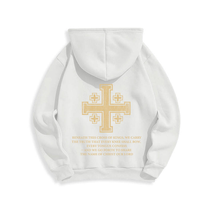 Christianartworkshop Cross of Kings Faith Statement Fleece Lined Polyester Hoodie - image 8