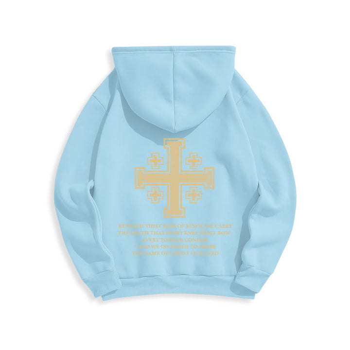 Christianartworkshop Cross of Kings Faith Statement Fleece Lined Polyester Hoodie - image 23