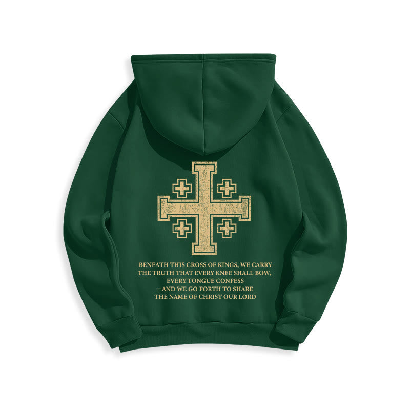 Christianartworkshop Cross of Kings Faith Statement Fleece Lined Polyester Hoodie - image 17