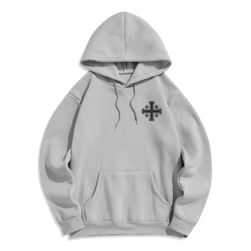 Christianartworkshop Cross of Kings Faith Statement Fleece Lined Polyester Hoodie - image 10