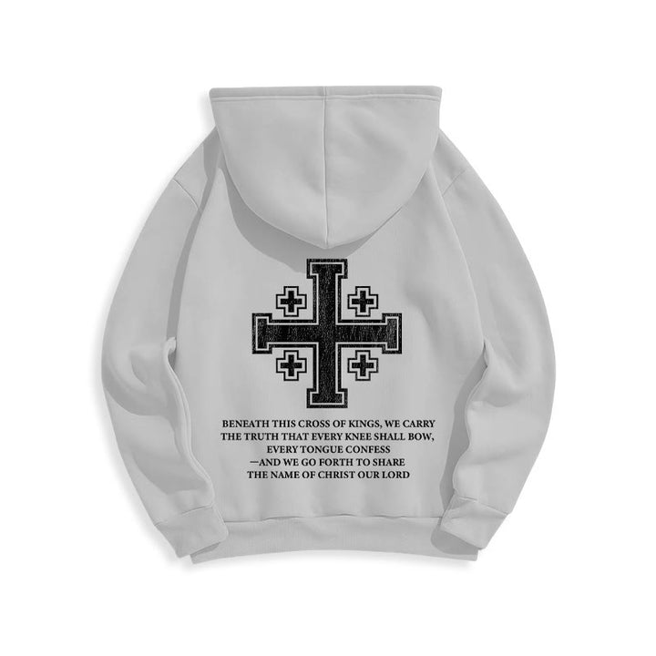 Christianartworkshop Cross of Kings Faith Statement Fleece Lined Polyester Hoodie - image 11