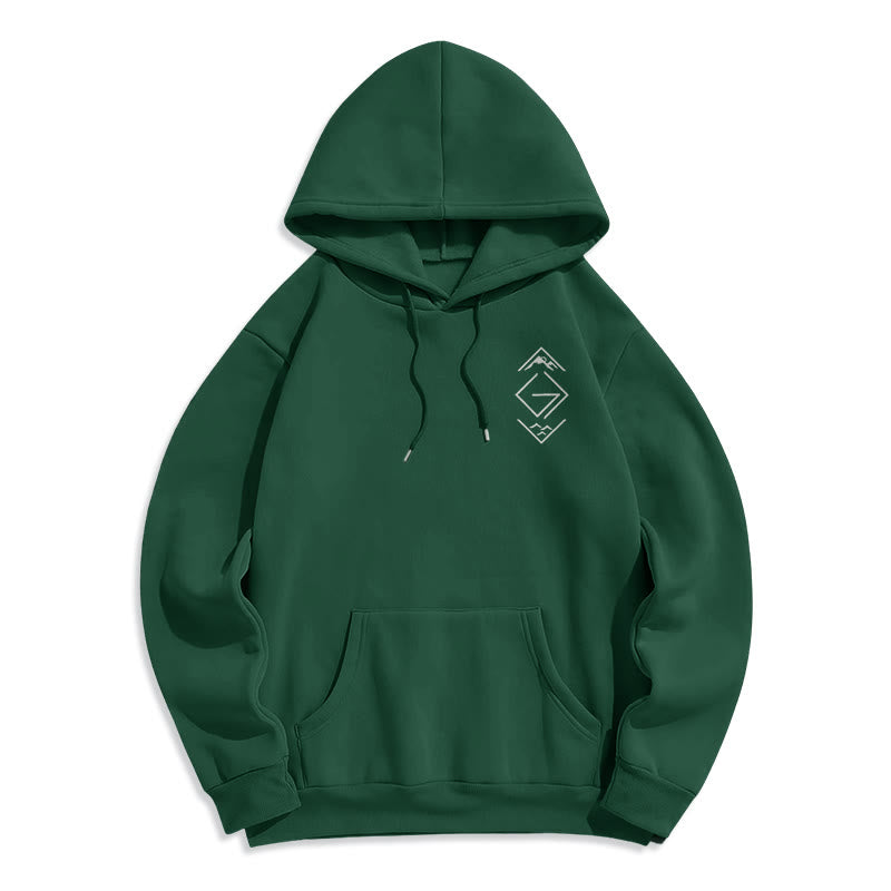 Christianartworkshop Mountain & Symbol Faith-Inspired Fleece Lined Polyester Hoodie - image 4