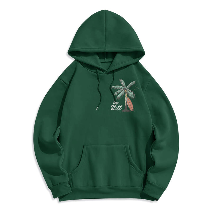 Christianartworkshop Scripture & Coastal Be Still Fleece Lined Polyester Hoodie - image 13