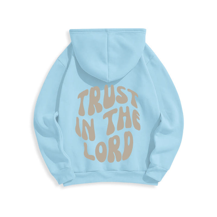 Christianartworkshop Trust In The Lord Faith Reliance Fleece Lined Polyester Hoodie - image 11