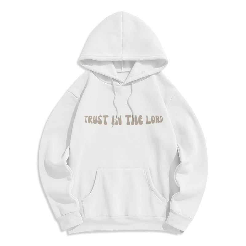 Christianartworkshop Trust In The Lord Faith Reliance Fleece Lined Polyester Hoodie - image 7