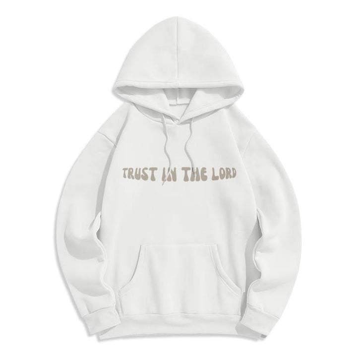Christianartworkshop Trust In The Lord Faith Reliance Fleece Lined Polyester Hoodie - image 7