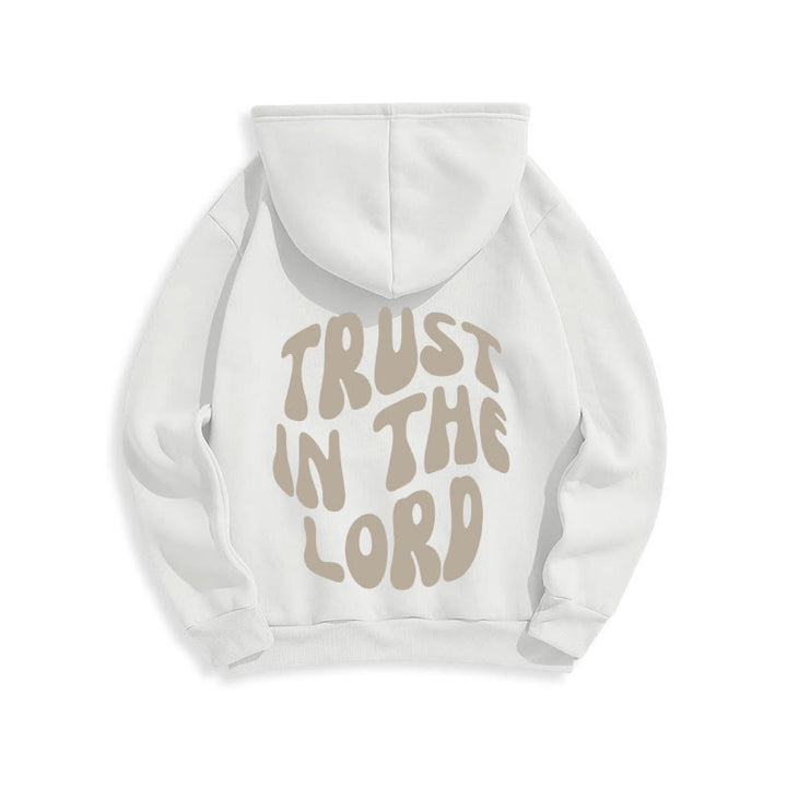 Christianartworkshop Trust In The Lord Faith Reliance Fleece Lined Polyester Hoodie - image 8