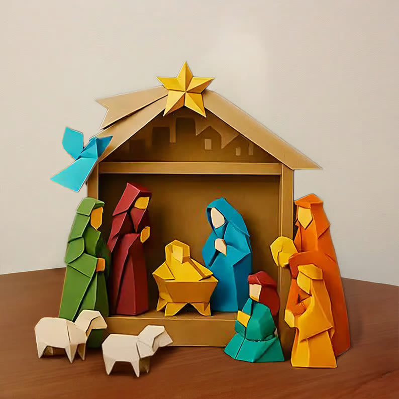 Christianartworkshop Paper Nativity Scene Ornament: Sacred Story & Creative Devotion - image 1