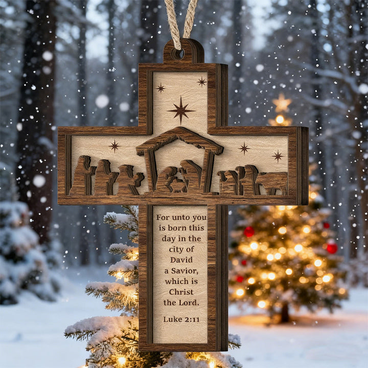 Christianartworkshop Cross Nativity 3D Hanging Ornament: Sacred Story & Scriptural Devotion - image 2