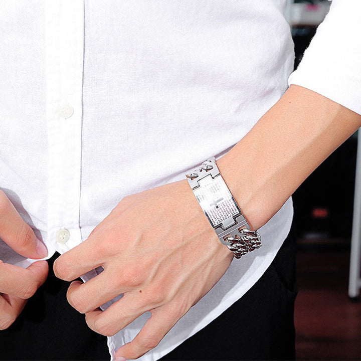 Christianartworkshop Cross & Prayer Bracelet: Sacred Text & Edgy Fashion - image 2