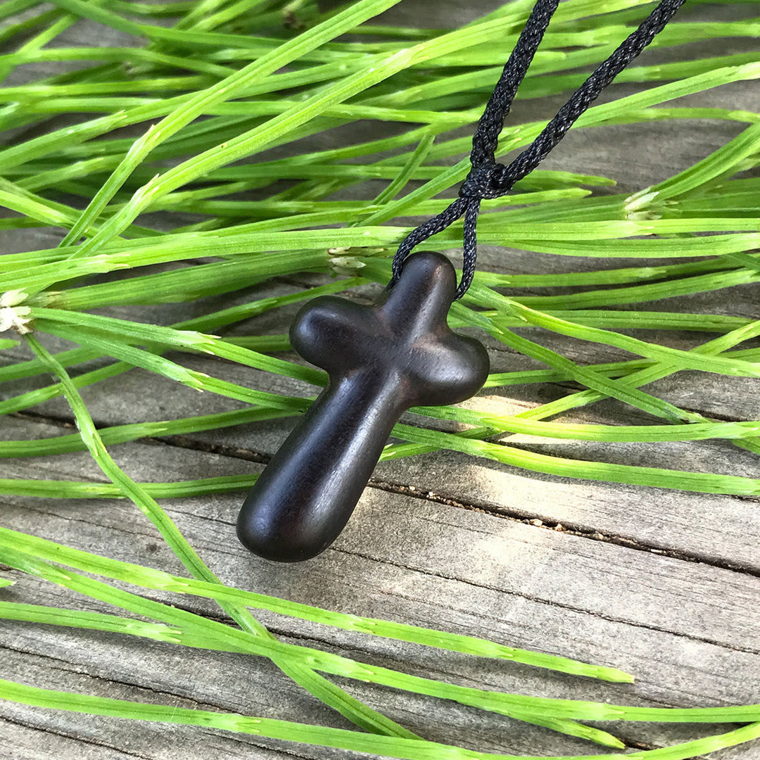 Christianartworkshop Ebony Cross Pendant: Natural Material & Faith Symbol for Spiritual Bond - image 4