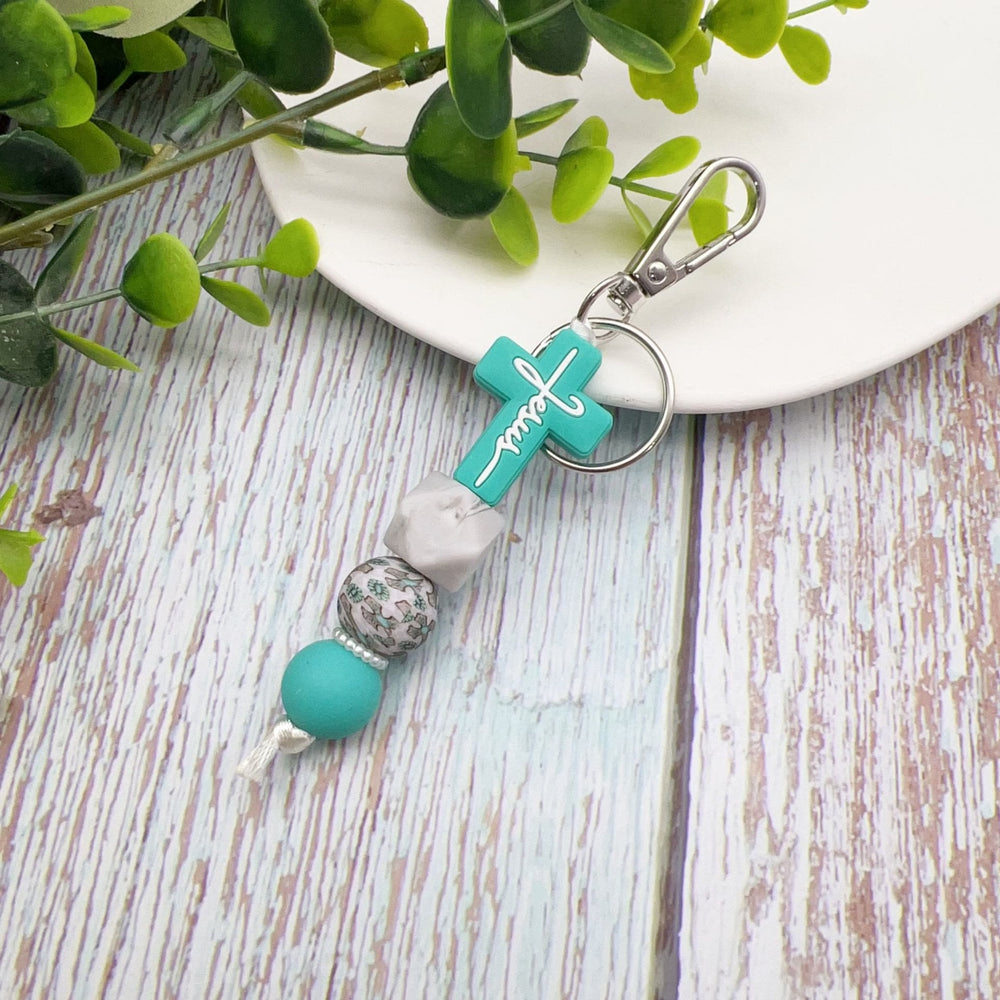 Christianartworkshop Silicone Faith Keychain Set: Cross Charm for Daily Faith Reminder - Cross - image 1