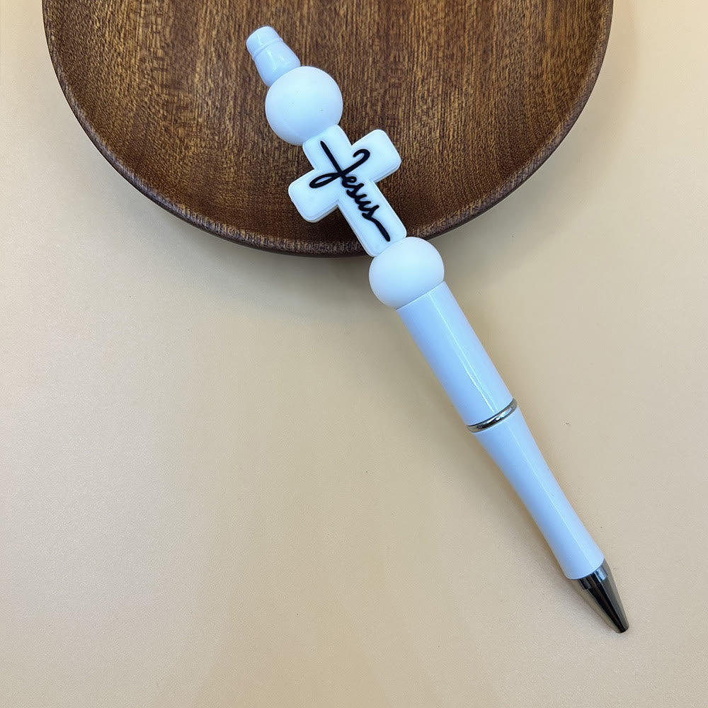 Christianartworkshop Jesus Cross Pen Series: Faith-Inspired Writing Tool with Symbolic Charm - White - image 7