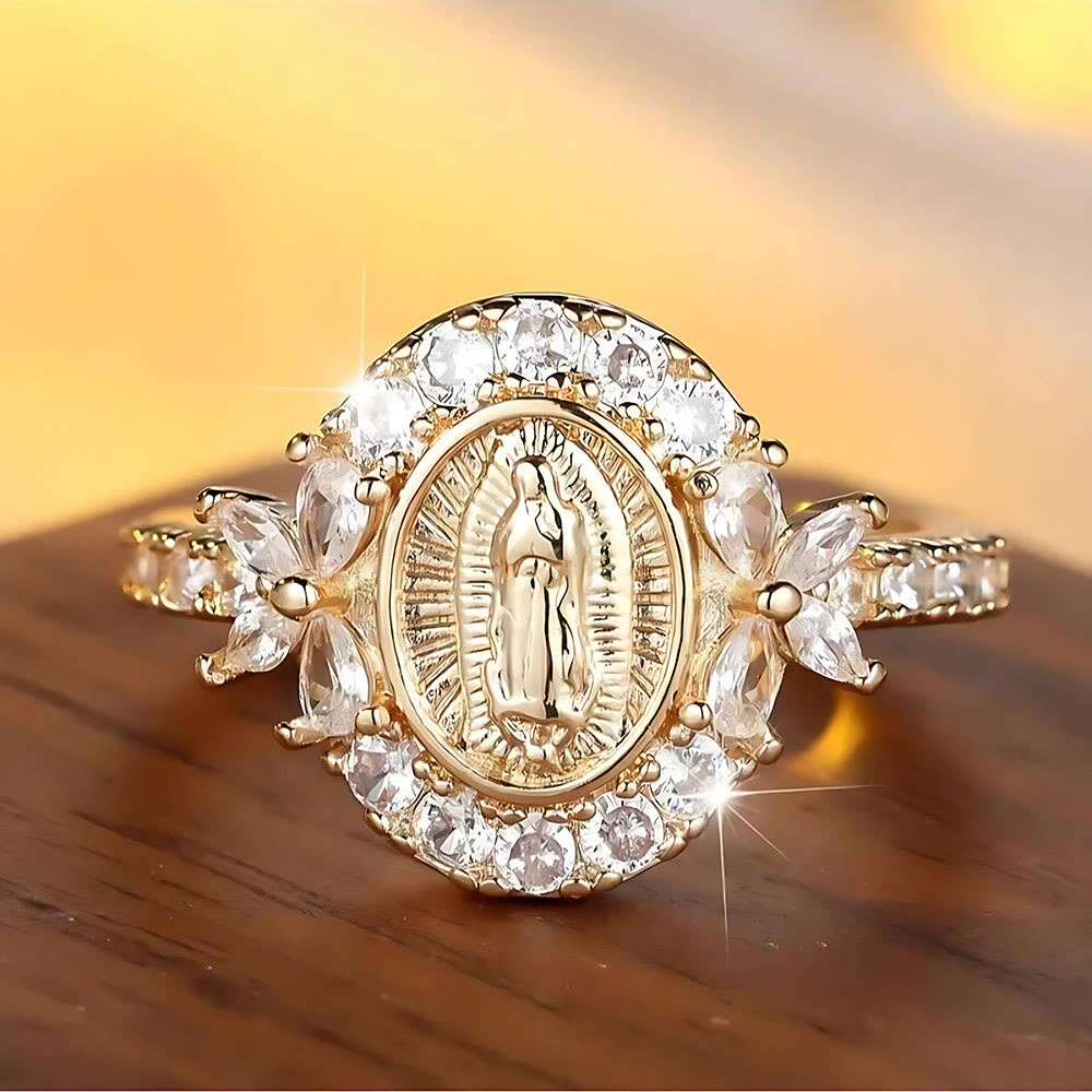 Christianartworkshop Elegant Virgin Mary Emblem Ring: Sacred Detail for Daily Devotion - image 5
