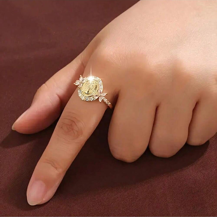 Christianartworkshop Elegant Virgin Mary Emblem Ring: Sacred Detail for Daily Devotion - image 3