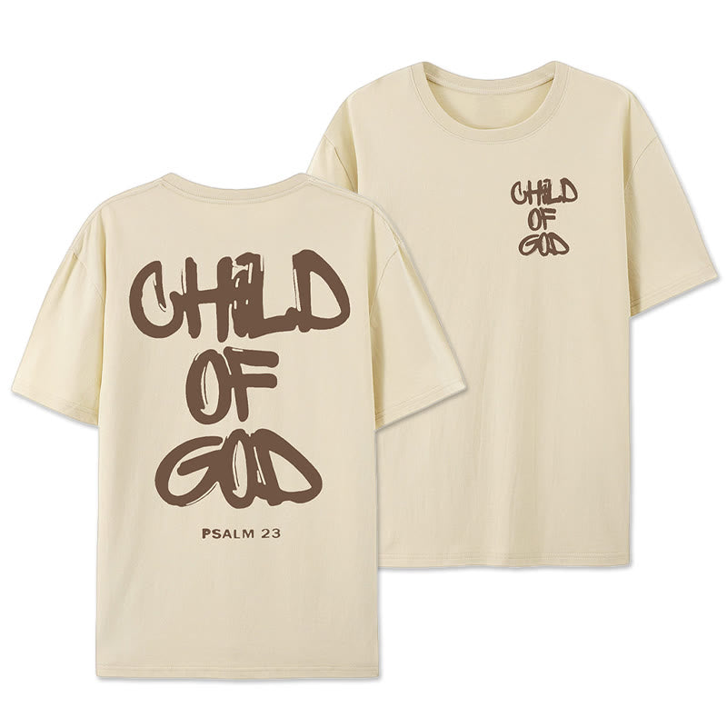 Christianartworkshop Child of God Cotton Adult T-shirt - Beige - 2XL - image 4